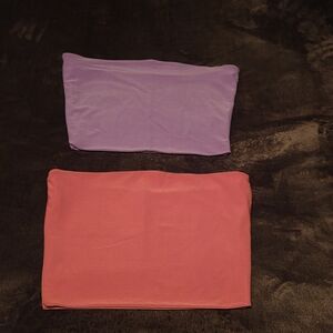 Better Be Strapless Bandeau Top in Coral Pink